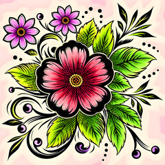 Vibrant Floral Arrangement with Intricate Details