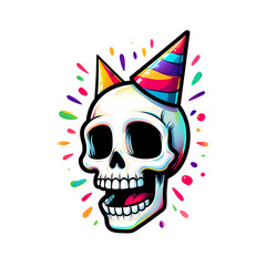 Happy Skull Party Celebration