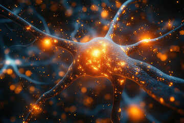 Neurons, the primary components of the nervous system.