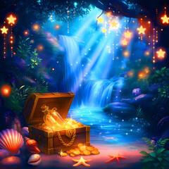 A Magical Treasure at the Waterfall