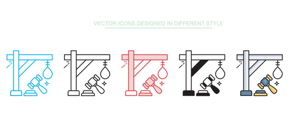 Death Penalty icon design with white background stock illustration