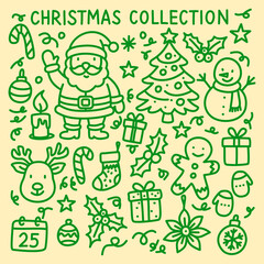 Christmas collection doodle illustration