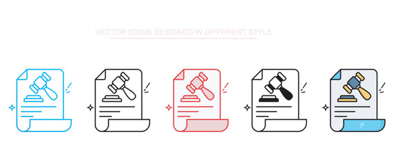 Court Paper icon design with white background stock illustration