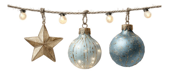 Decorative Christmas Ornaments with Twinkling Lights