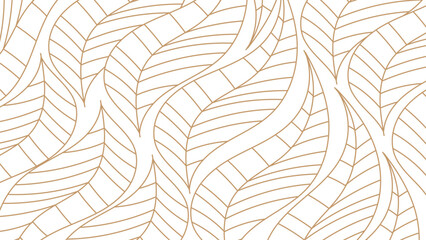 abstract leaf line art pattern. organic flowing lines background. elegant botanical line art. clean and stylish natural texture