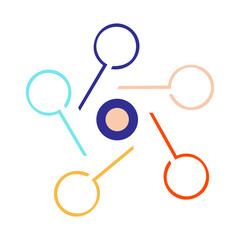 Infographic Diagram 5 options