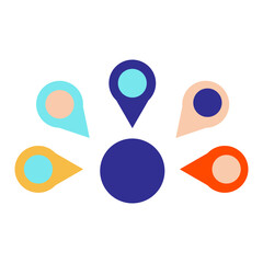 Infographic Diagram 5 options