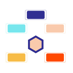 Infographic Diagram 5 options