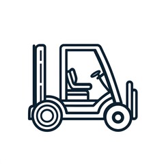 Simplified forklift illustration, depicting transport, logistics, and industry operations