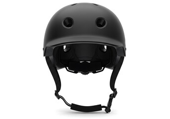 Fototapeta premium Black Skateboard Helmet for Safety and Protection.