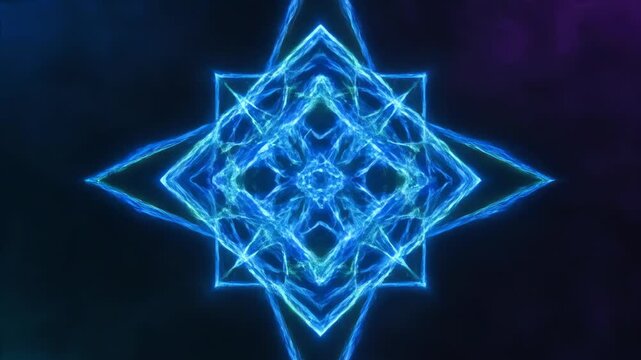 Seamlessly looping geometric light patterns shifting and interlocking in a dynamic abstract background shifting, background, bright