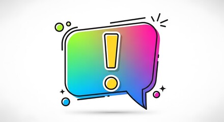 Important Notice Colorful Speech Bubble.