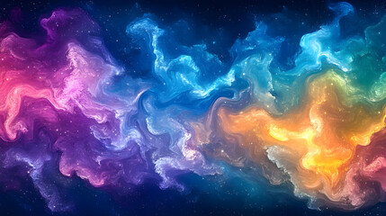 Cosmic Nebula Abstract Background Illustration