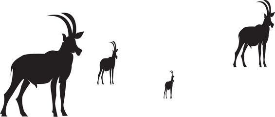 Naklejka premium National Animal of Pakistan, Trophy Hunting Animal