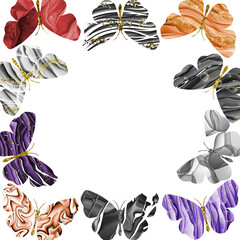 Abstract Trophies and Swirling Textures in Metallic Hues isolated on a transparent background