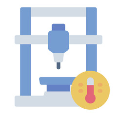 checking heat flat icon for 3d printer temperature control