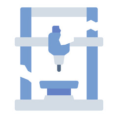 error result flat icon from failed 3d printing output