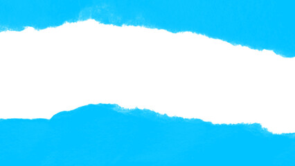 Blue Torn paper frame on transparent background. torn paper texture, ripped of paper designs and...