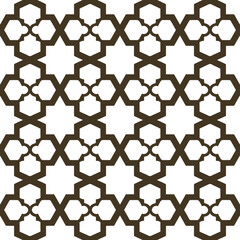 Naklejka premium Seamless black and white Moroccan pattern