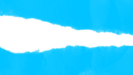 Blue Torn paper frame on transparent background. torn paper texture, ripped of paper designs and jagged paper edges create a raw, artistic look.