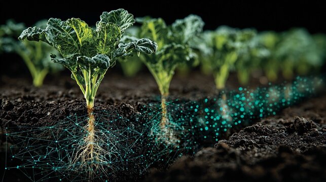 Smart networks measure root zone moisture and temperature, allowing AI to optimize underground conditions that support healthy and robust plant growth.