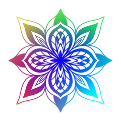 Colorful Gradient of Red Yellow Blue and Green Colors isolated on a transparent background