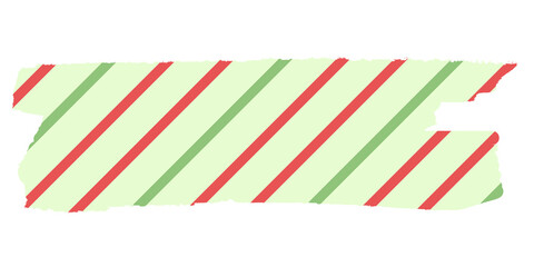 Diagonal Red and Green Stripes on a Light Green Background isolated on a transparent background