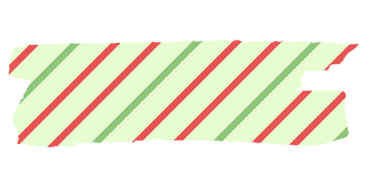 Diagonal Red and Green Stripes on a Light Green Background isolated on a transparent background