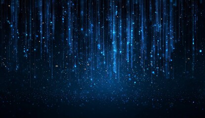 Abstract blue glowing lines and sparkles background