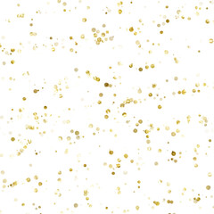 Full Gold Glitter Textured Pattern on White Background isolated on a transparent background