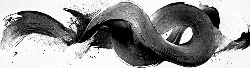 Abstract monochrome swirling forms