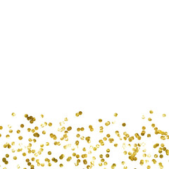 Gold Glitter Brush Stroke Border on White pattern isolated on a transparent background