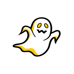 Fototapeta premium Friendly ghost illustration for Halloween fun and spooky themes