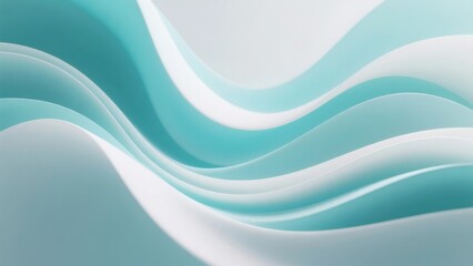 Abstract flowing waves in shades of blue and white