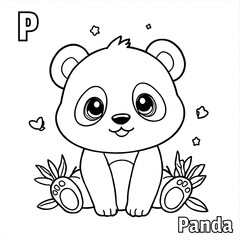 Black and white minimalist line art coloring page for kids, cute cartoon-style alligator, clear bold outlines, no background, simple and easy to color, kawaii 