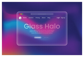 Transparent glass hero sectionGlassmorphism Website Mockup Frosted UI Design Modern Web Layout UI Design Trends Frosted Glass Effect Minimalist