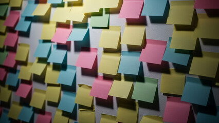 abstract background of colorful memo