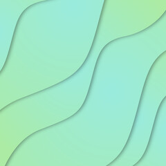 Mint Green and Teal Wavy Layers Abstract Background