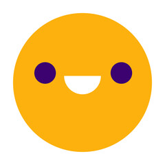 Yellow smiley flat design. Great for fun, playful branding and kids projects.