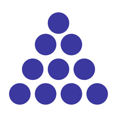 Blue triangle dots pyramid. Great for minimal logos, balance, and abstract concepts.