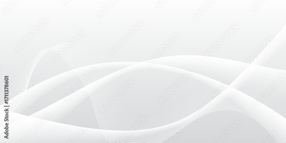 Poster white cloth background abstract with soft waves.