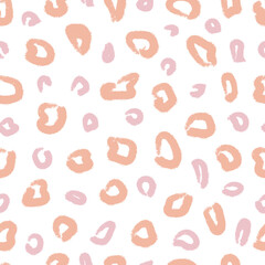 Pink and Peach Leopard Print Pattern animal print seamless