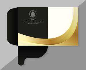 Elegant Minimalist Presentation Folder Design for Company Profile and Branding Material