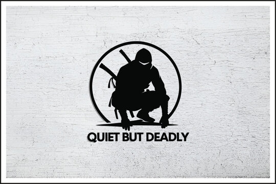 Deadly Precision Silhouette,
Ninja in the Shadows,
Silent but Lethal,
Dark Stealth Warrior