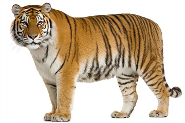 Naklejka premium Tiger, digitally altered, side view