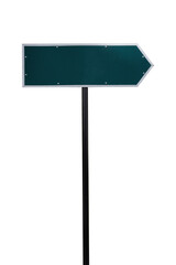 blank road sign isolated on white background