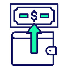 Cash  Icon Element For Design	
