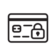 Secured Credit Card Icon Illustrating Online Payment Safety Concept