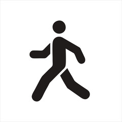 Man walk icon . Walking man vector icon. People walk sign illustration. pedestrian vector sign symbol on white background