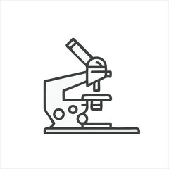 Microscope icon isolated on white background. Microscope icon modern symbol for graphic and web design.
